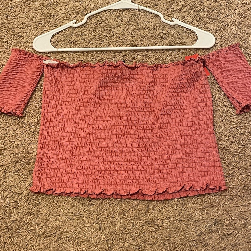 Pink off the shoulder top